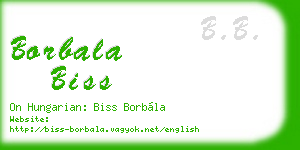 borbala biss business card